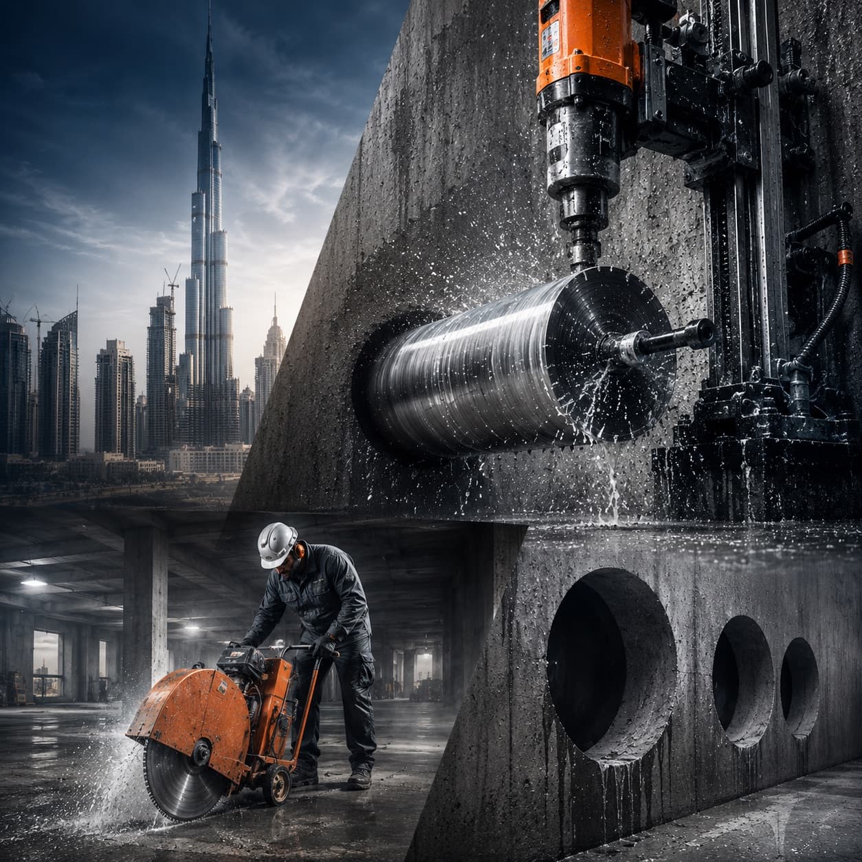 Construction risk from imprecise core cutting on a concrete structure
